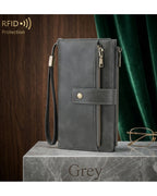 LuxeGuard Long Wallet — RFID Blocking, Slim & Elegant