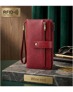 LuxeGuard Long Wallet — RFID Blocking, Slim & Elegant