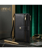 LuxeGuard Long Wallet — RFID Blocking, Slim & Elegant