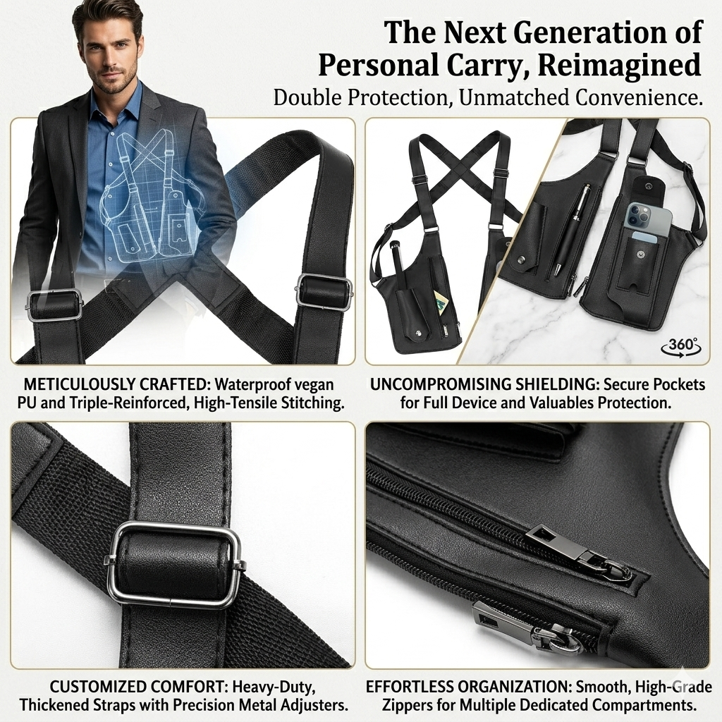 FlexCarry Shoulder Bag — Adjustable Strap, Everyday Carry